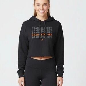 Orange Theory Crop Hoodie - Women's Large - Black